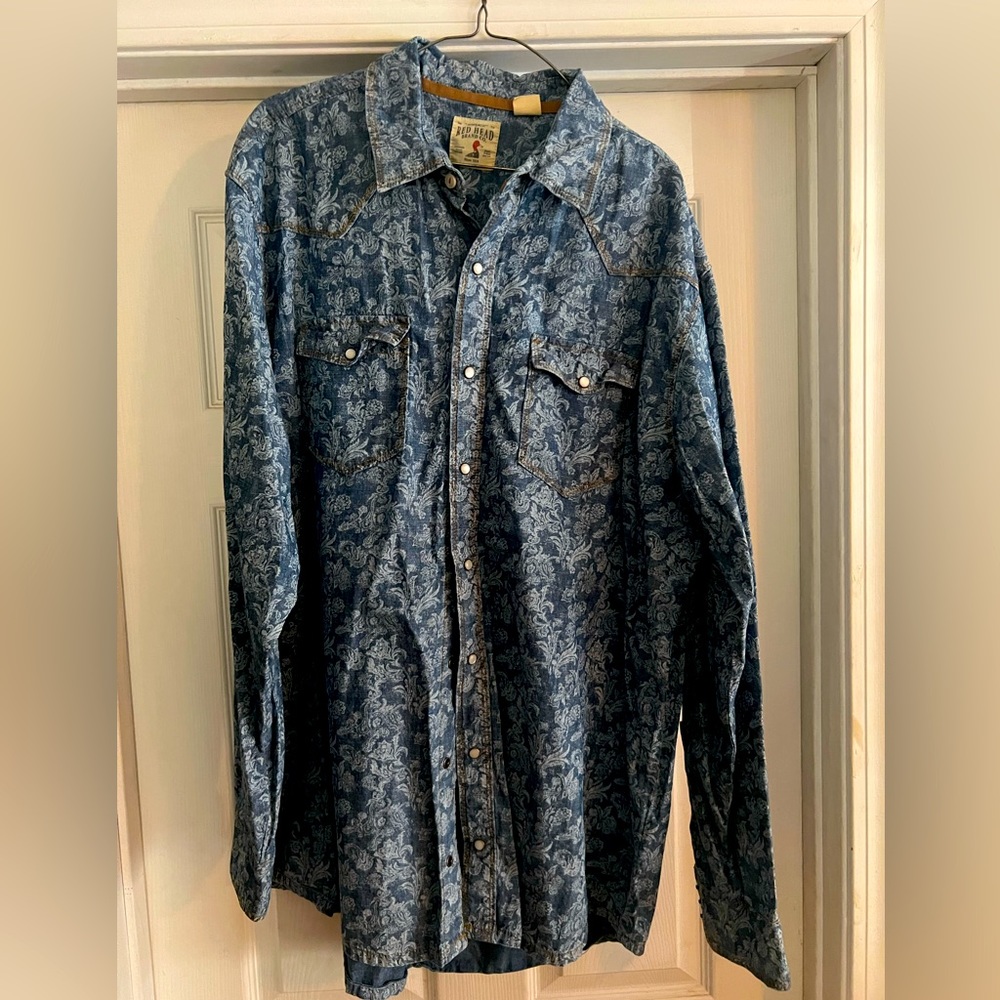 Men’s Paisley/Floral Western Shirt w/Snaps